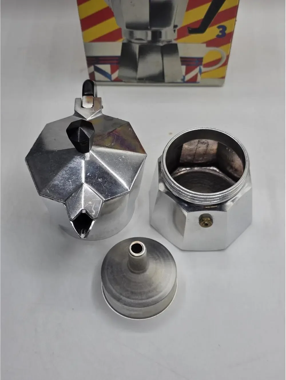 Vintage Junior Express Moka Pot | 3-Cup Espresso Maker | Made in Italy